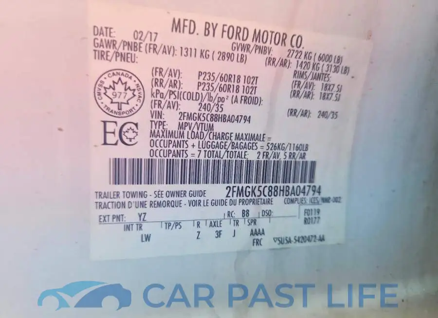 2FMGK5C88HBA04794# 13