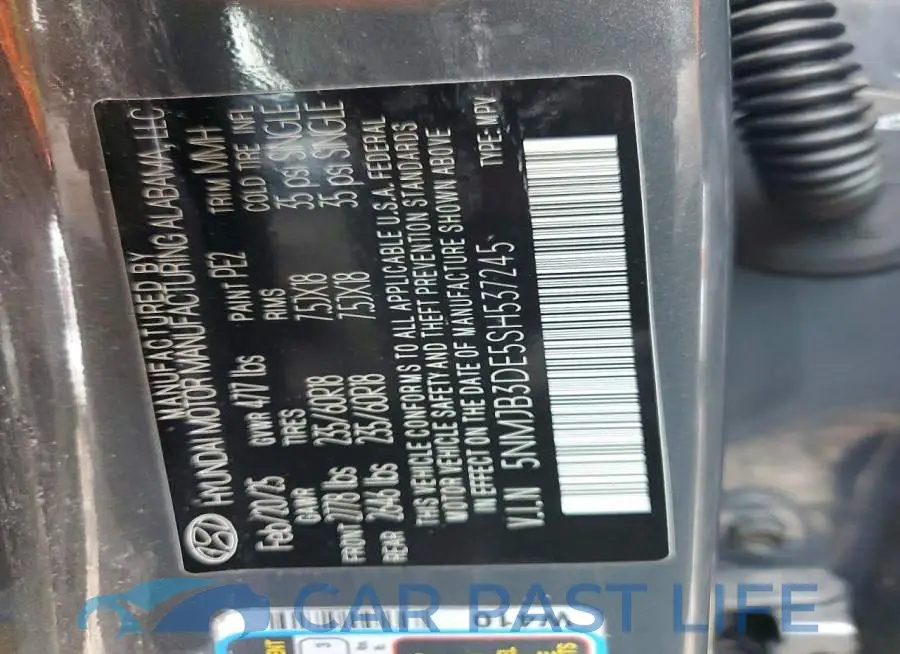5NMJB3DE5SH537245# 14