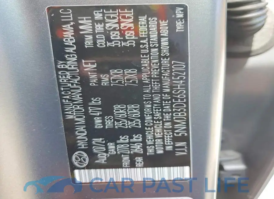 5NMJB3DE6SH452107# 12