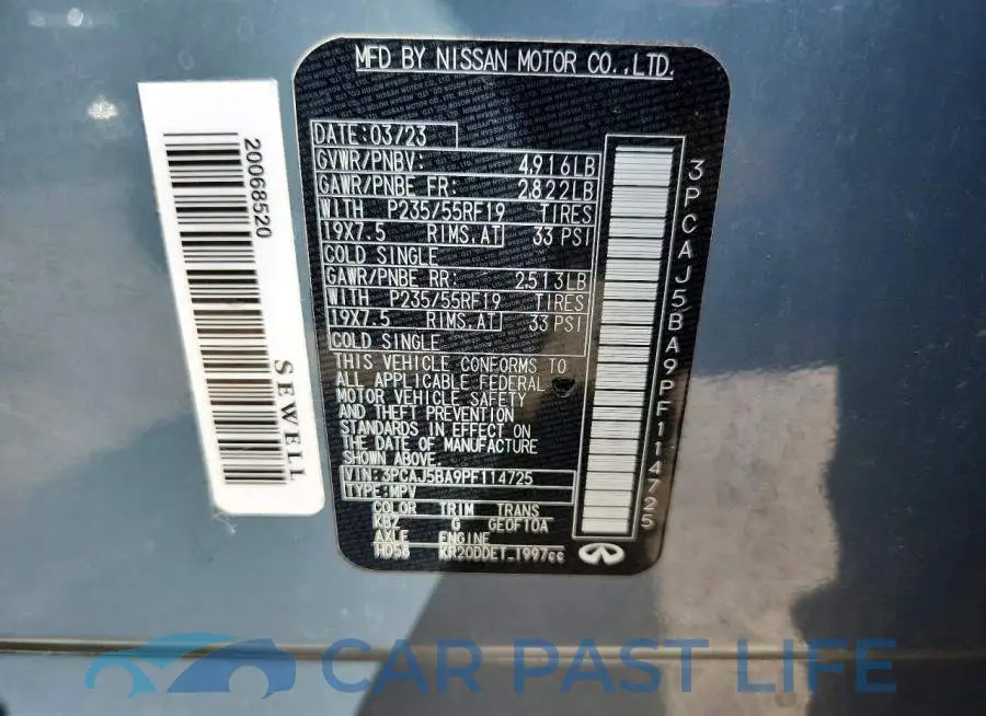 3PCAJ5BA9PF114725# 13