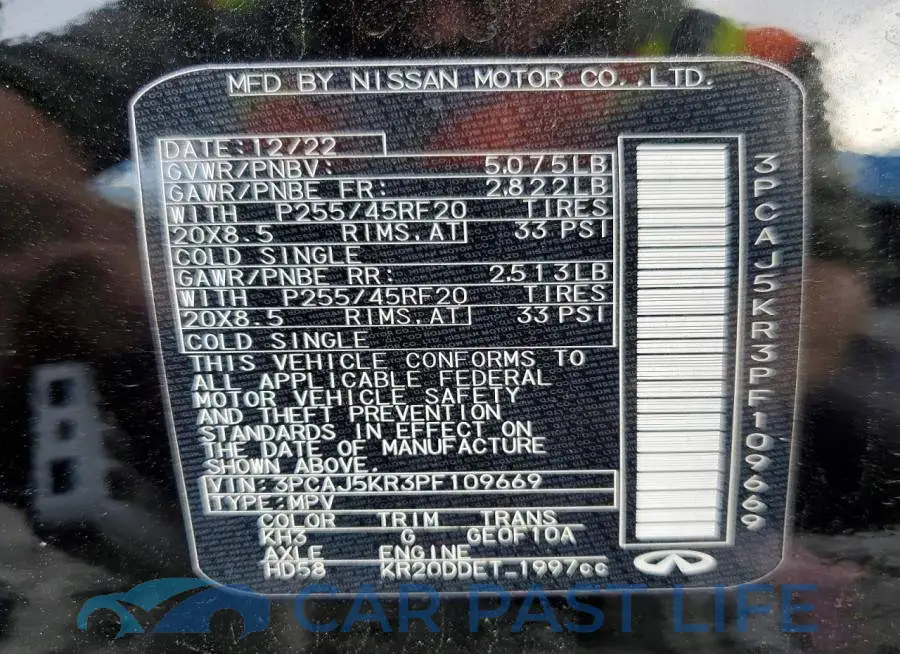 3PCAJ5KR3PF109669# 13