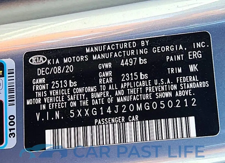 5XXG14J20MG050212# 13