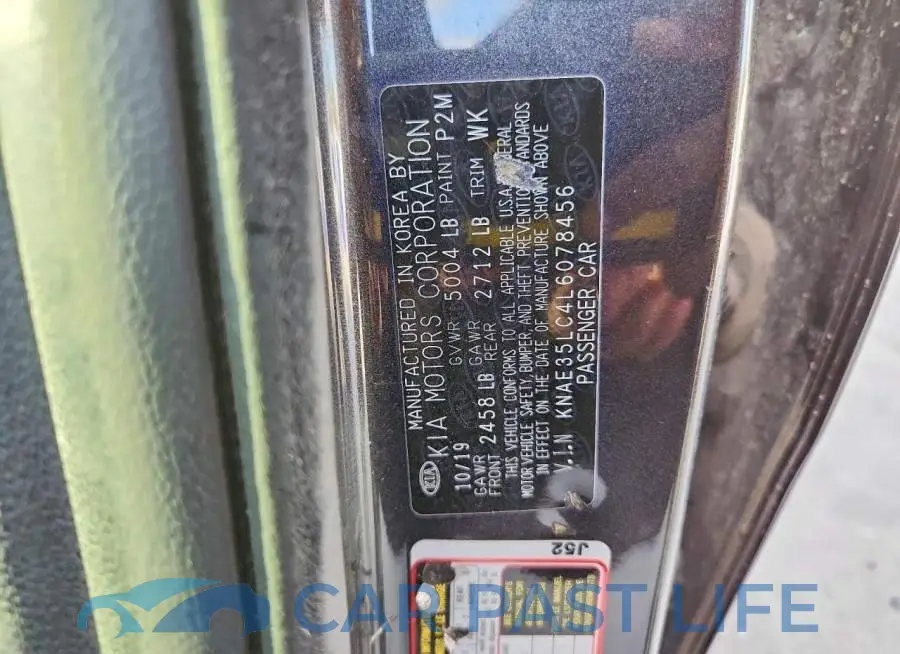 KNAE35LC4L6078456# 12