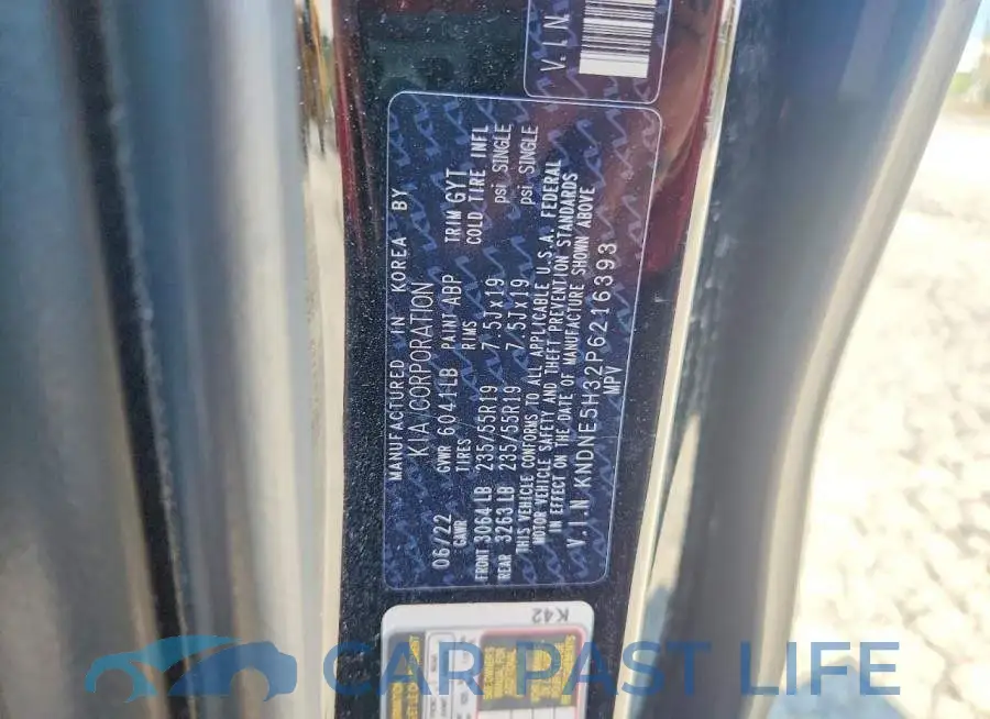 KNDNE5H32P6216393# 14