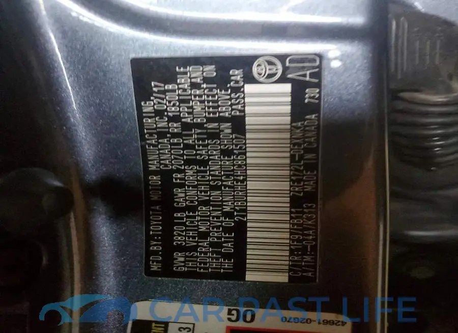 2T1BURHE4HC861507# 12