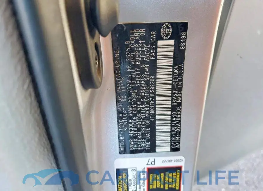 4T1BK1FK7HU582308# 13