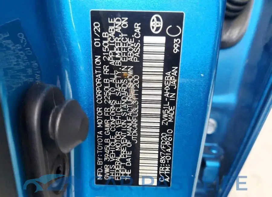 JTDKARFU3L3111200# 13