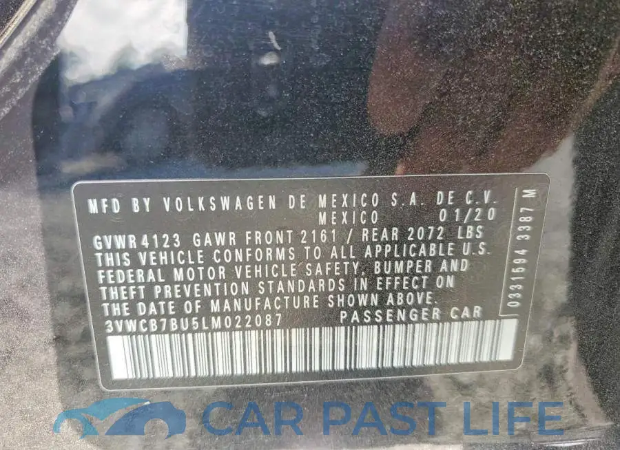 3VWCB7BU5LM022087# 12