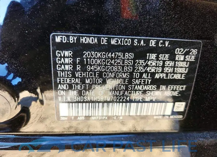3HDSA1H58TM702224# 13