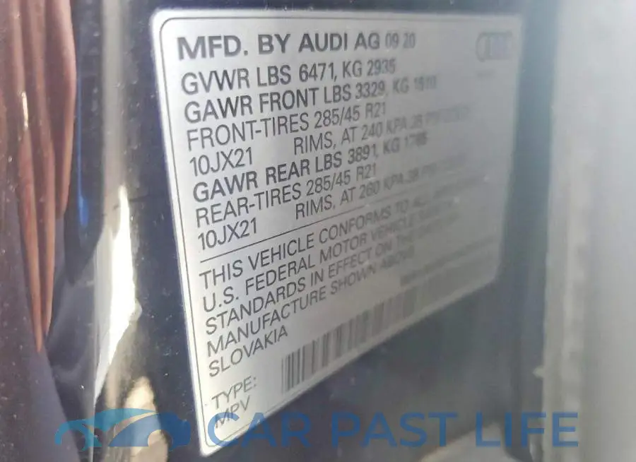 WA1AVAF10MD009592# 13