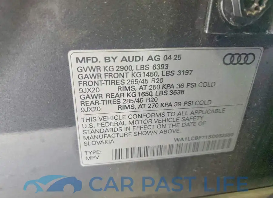 WA1LCBF71SD032580# 13