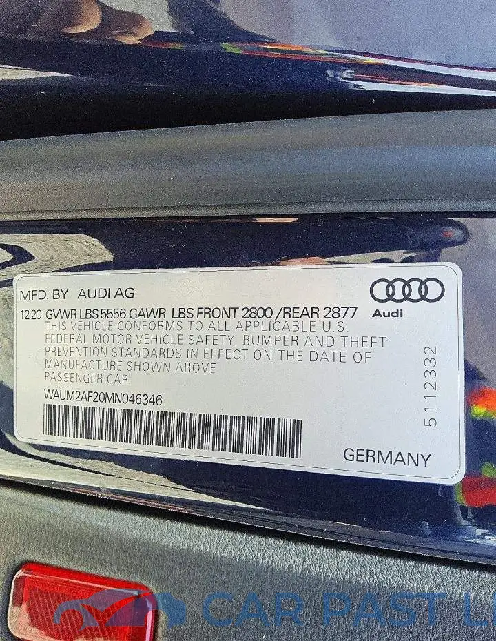 WAUM2AF20MN046346# 12