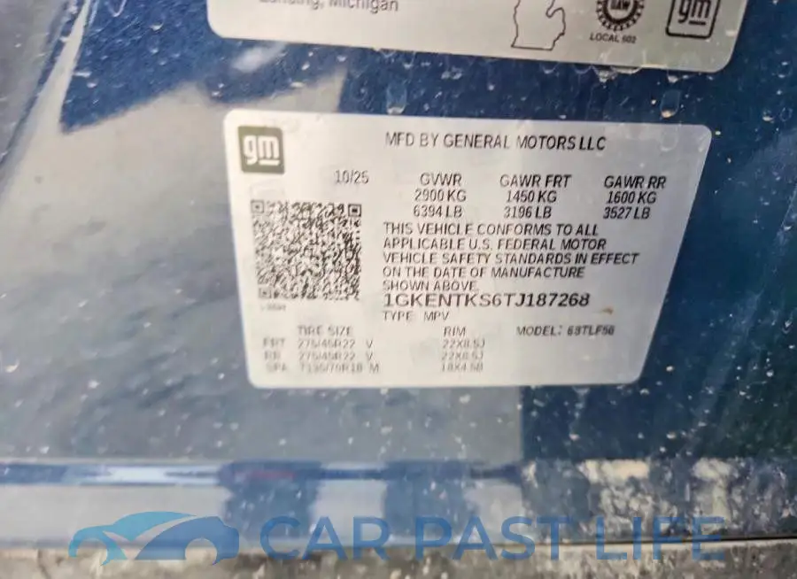 1GKENTKS6TJ187268# 13