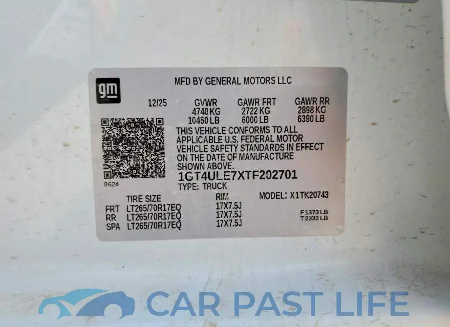 1GT4ULE7XTF202701# 12