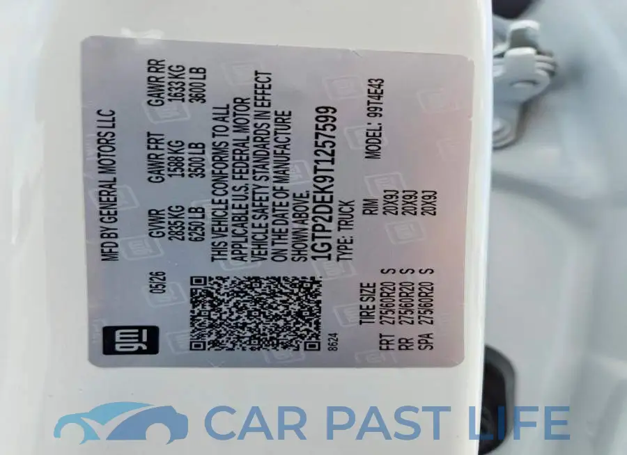 1GTP2DEK9T1257599# 12