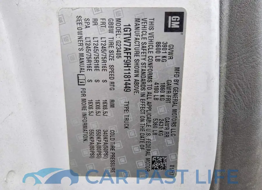 1GTW7AFF9H1181449# 13