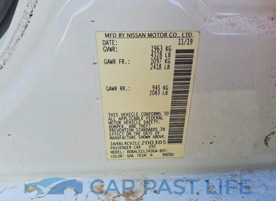 1N4BL4CV2LC200305# 12