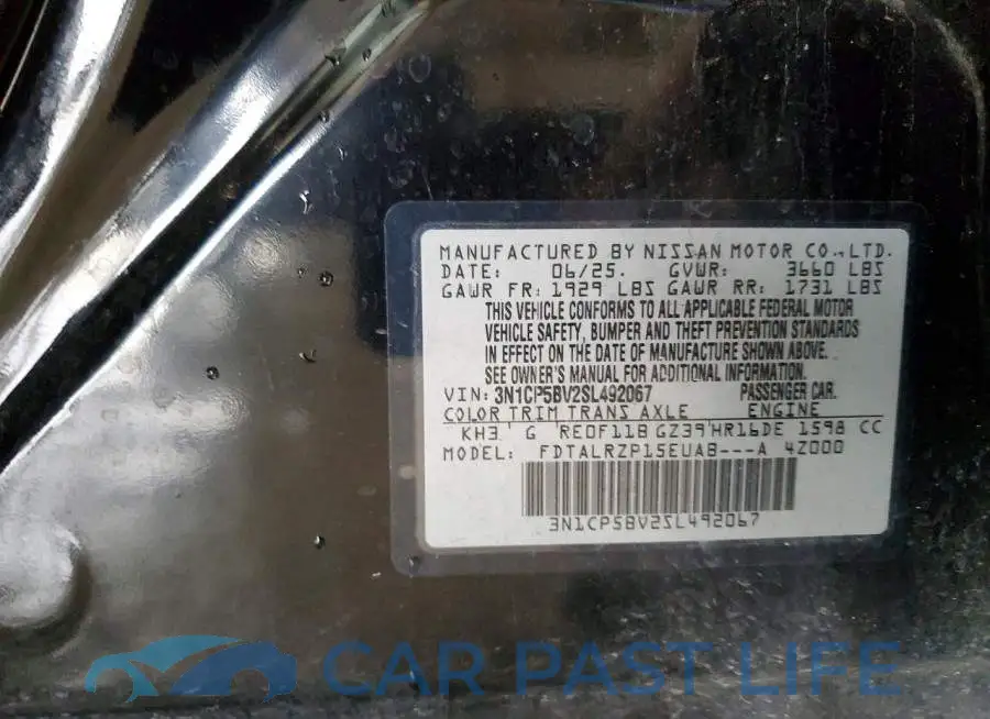 3N1CP5BV2SL492067# 13