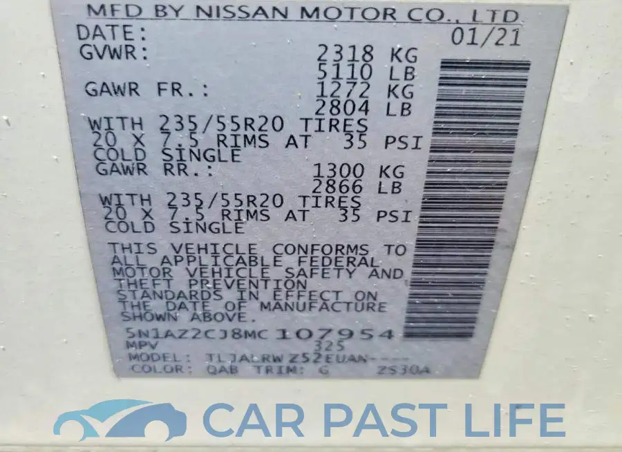 5N1AZ2CJ8MC107954# 13