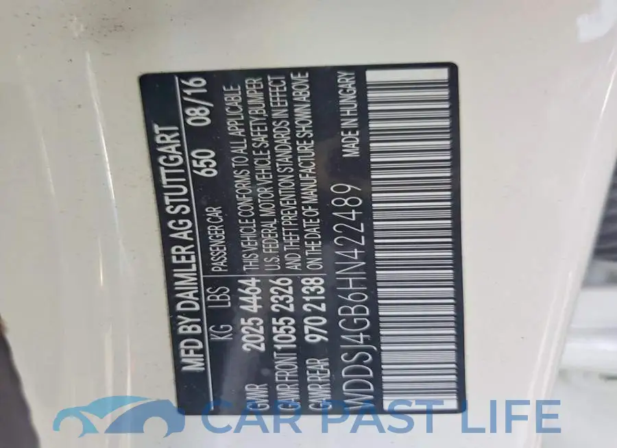 WDDSJ4GB6HN422489# 12