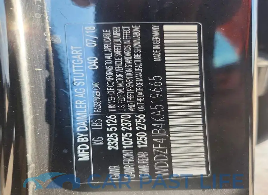 WDDZF4JB4KA519665# 12