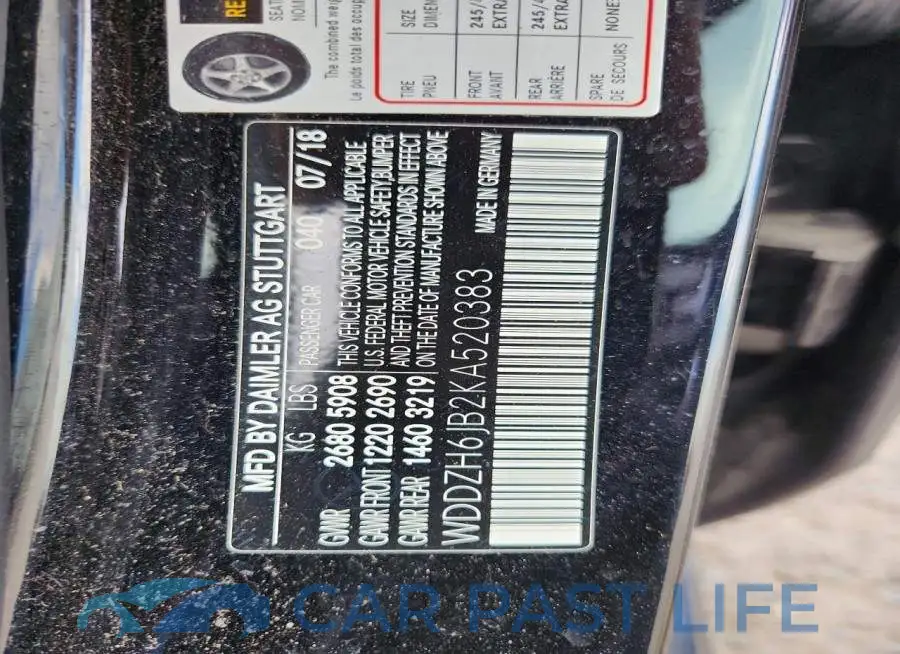 WDDZH6JB2KA520383# 12