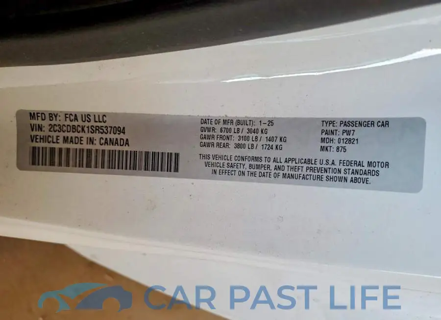 2C3CDBCK1SR537094# 12