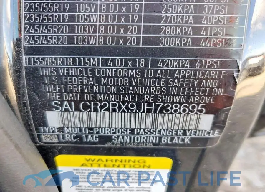 SALCR2RX9JH738695# 13