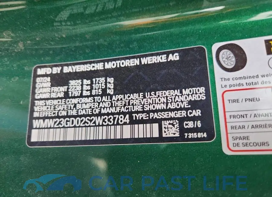 WMW23GD02S2W33784# 13