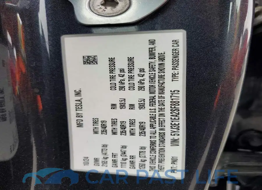 5YJ3E1EA2SF881715# 12