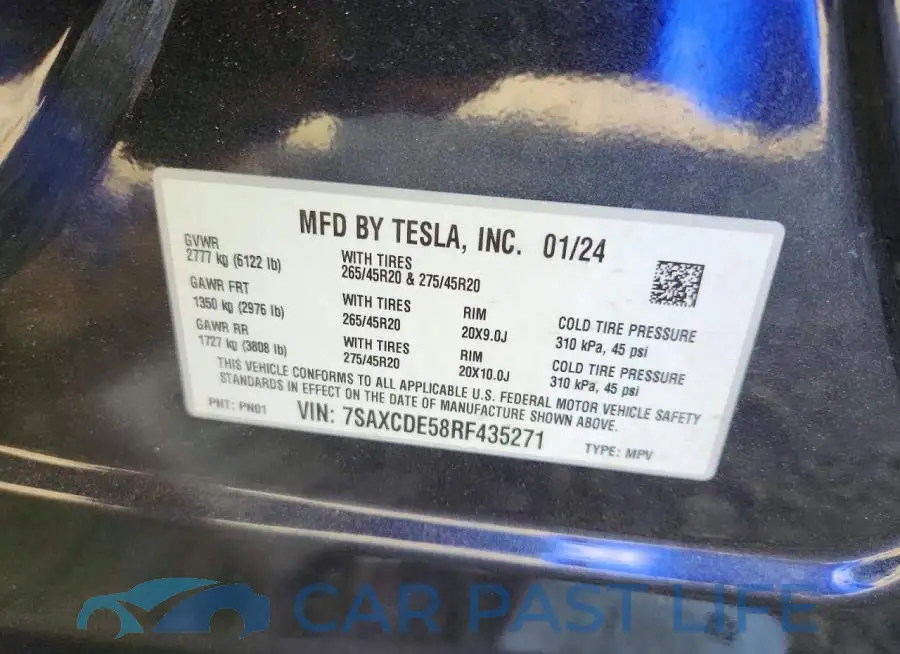 7SAXCDE58RF435271# 13