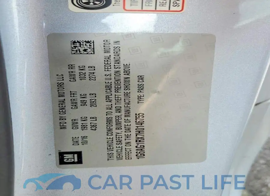 1G6AG1RX7H0146755# 12