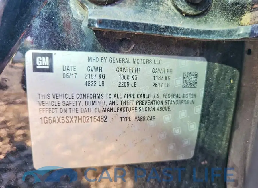 1G6AX5SX7H0216482# 12