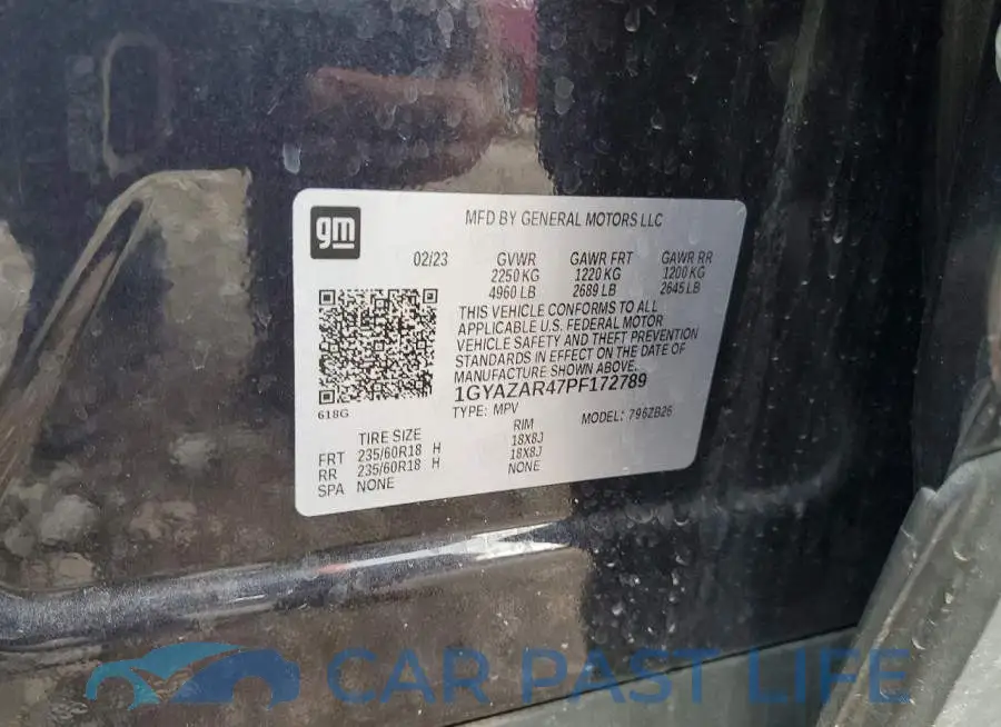 1GYAZAR47PF172789# 12