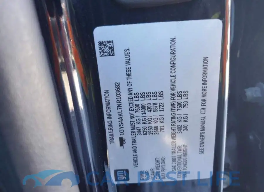 1GYS4AKL7NR103682# 14