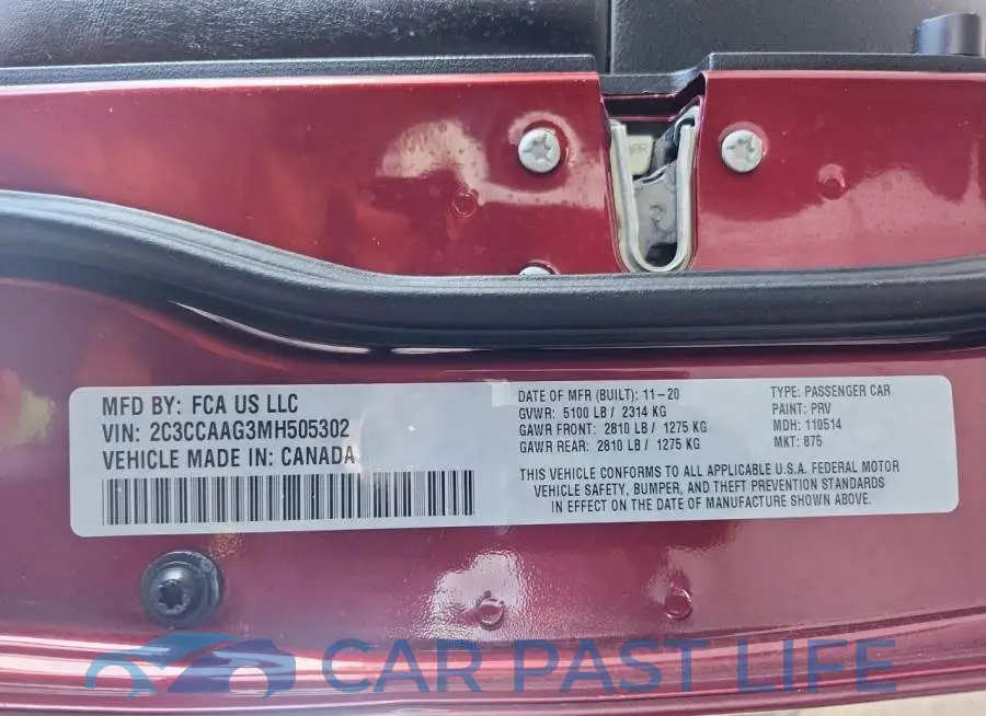 2C3CCAAG3MH505302# 12