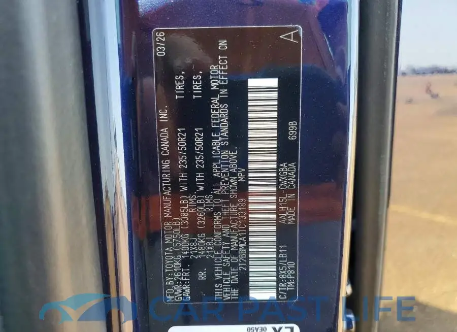 2T2BBMCA1TC133189# 13