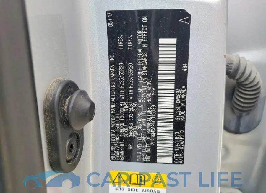 2T2BGMCA9HC015089# 12