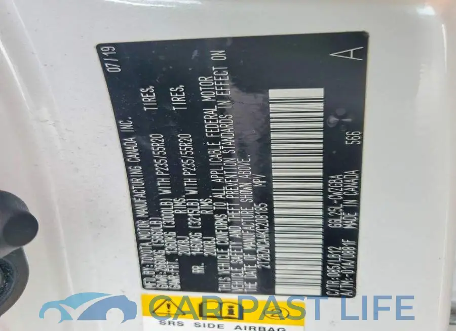 2T2BZMCA4KC208185# 13