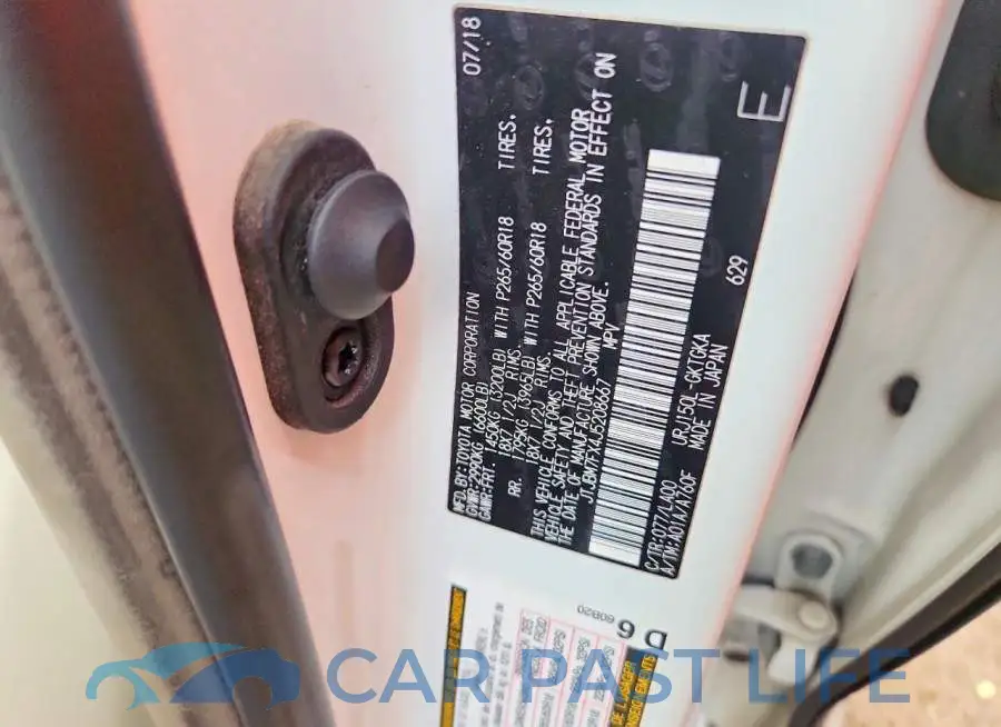 JTJBM7FX4J5208667# 12