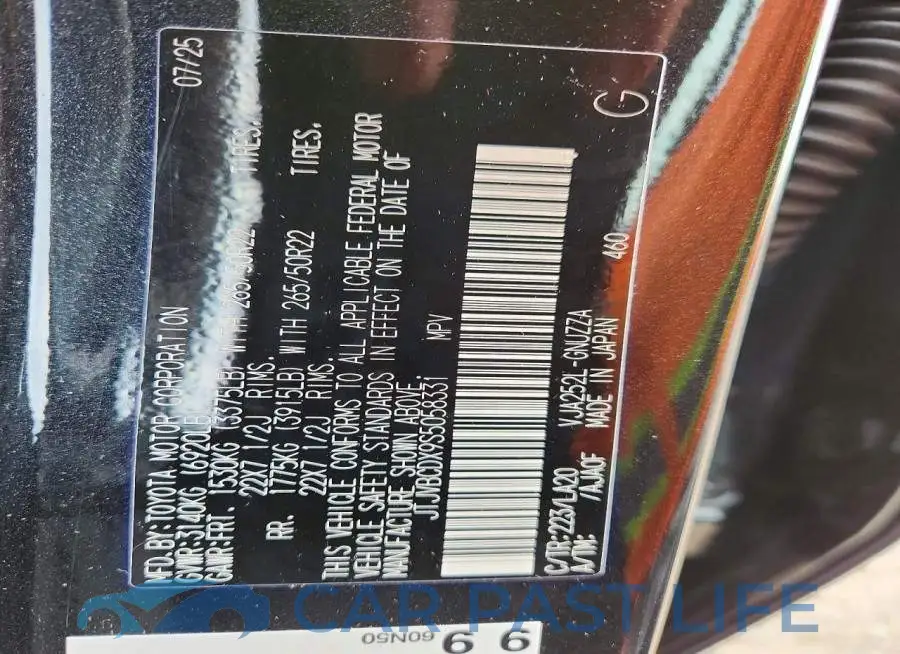JTJVBCDX9S5058331# 14