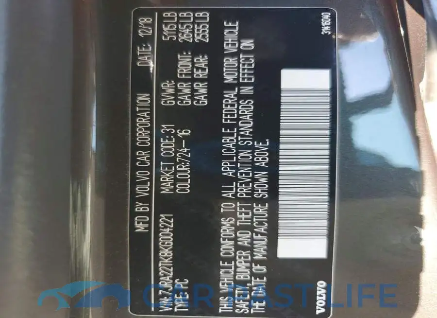7JRA22TK8KG004221# 13