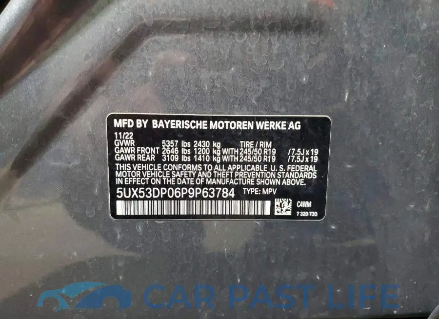 5UX53DP06P9P63784# 14