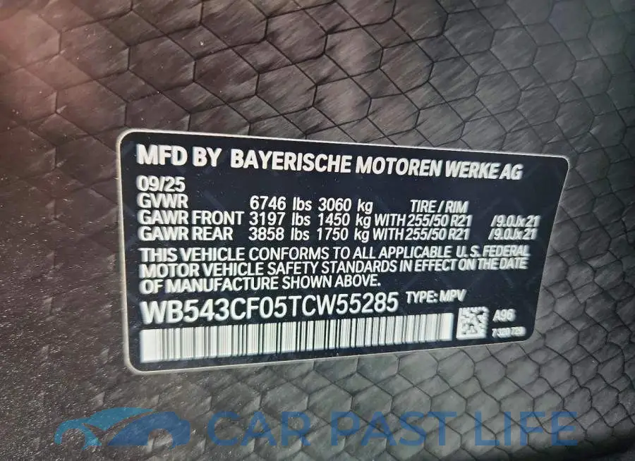 WB543CF05TCW55285# 13