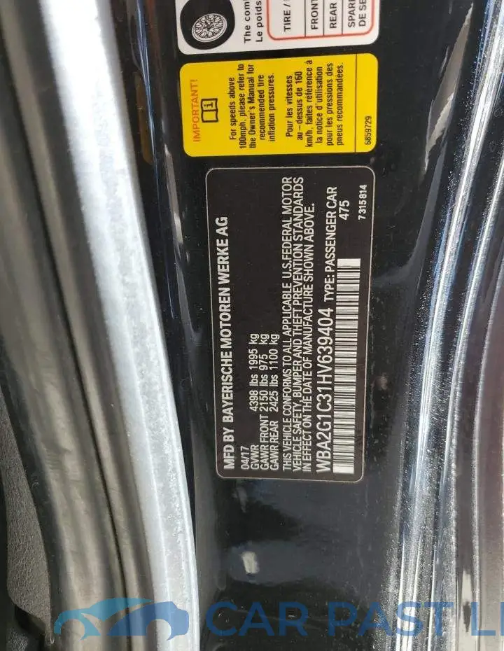 WBA2G1C31HV639404# 13