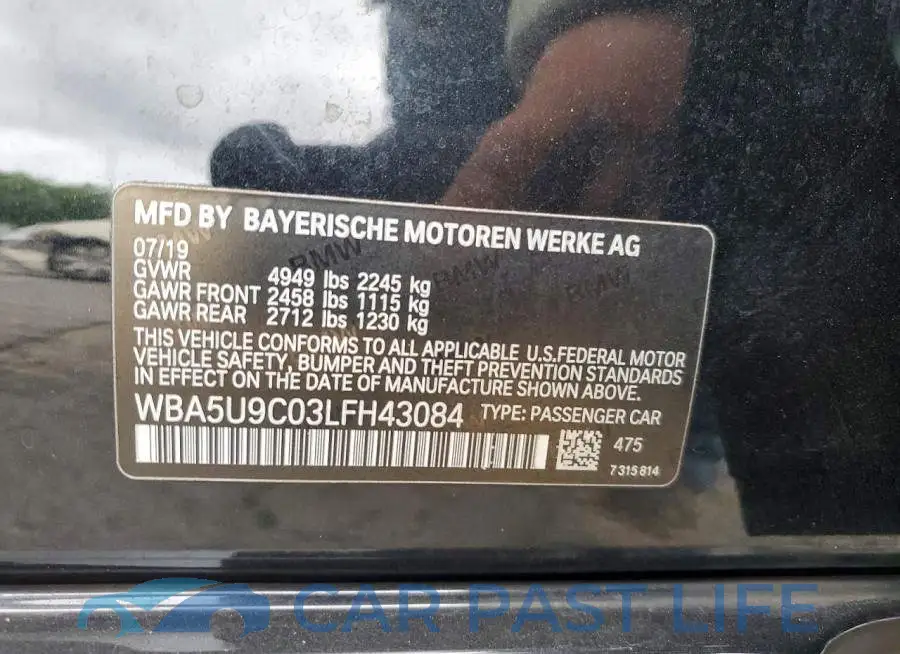 WBA5U9C03LFH43084# 12