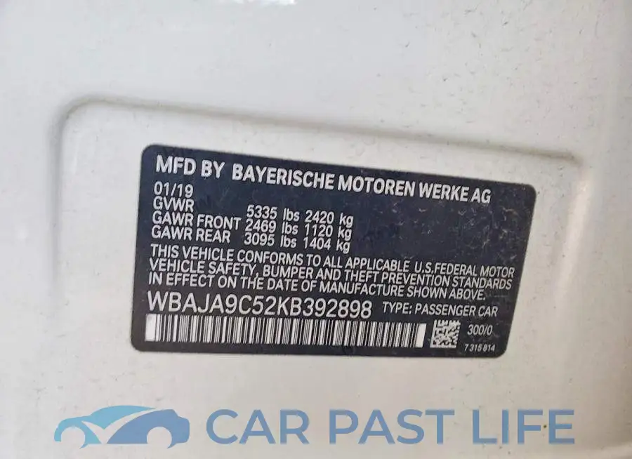 WBAJA9C52KB392898# 12