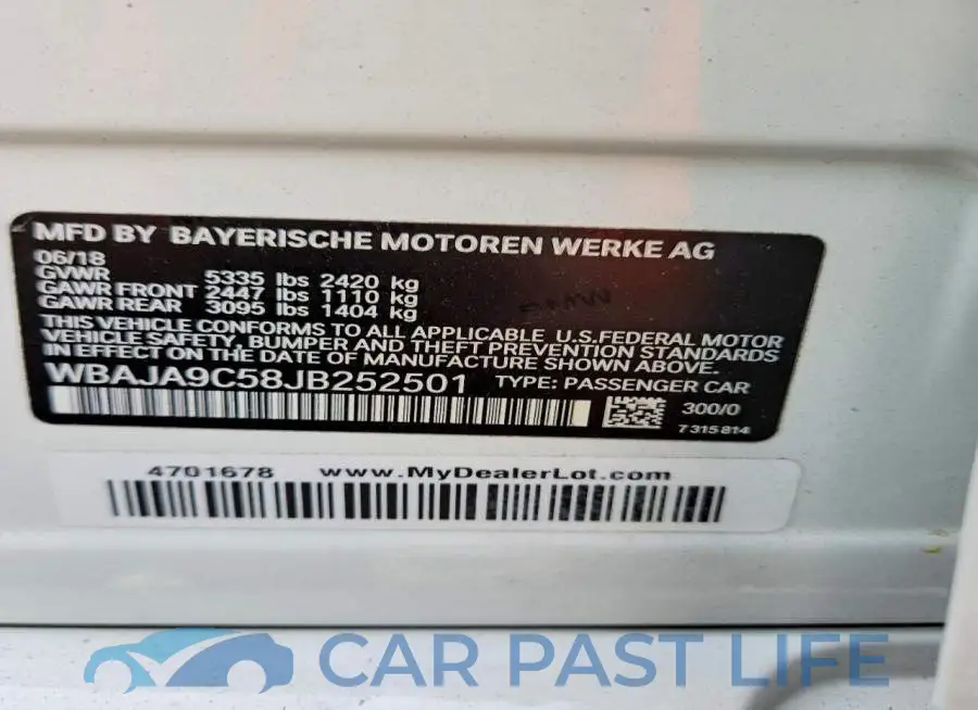 WBAJA9C58JB252501# 13