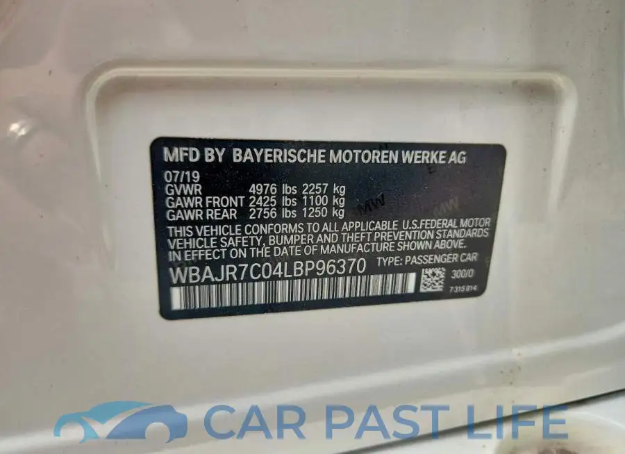 WBAJR7C04LBP96370# 12
