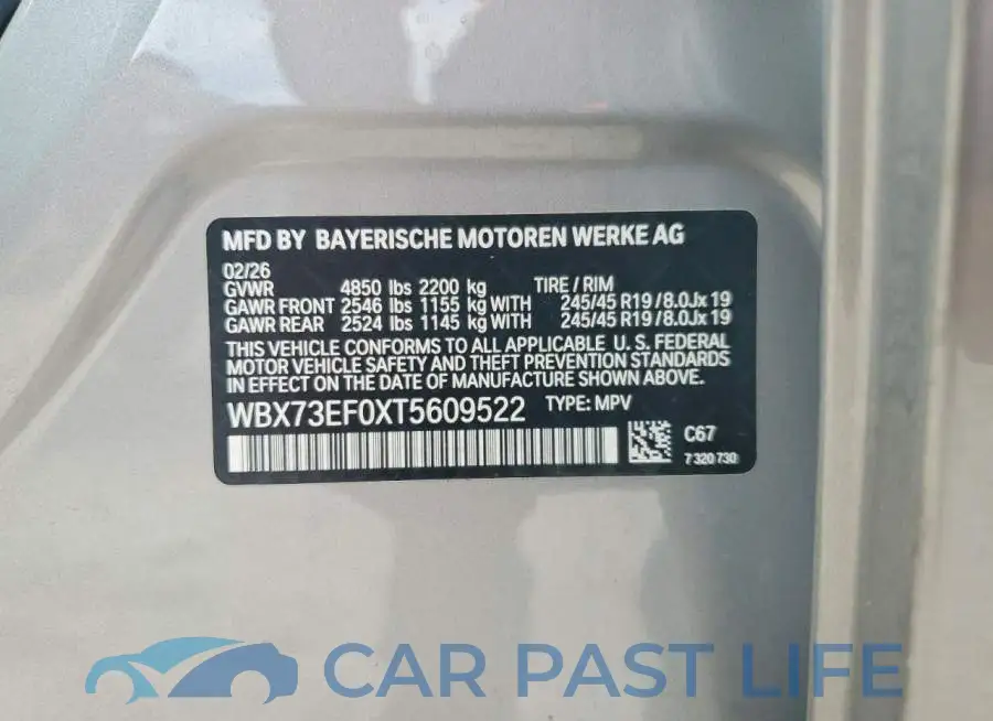 WBX73EF0XT5609522# 13